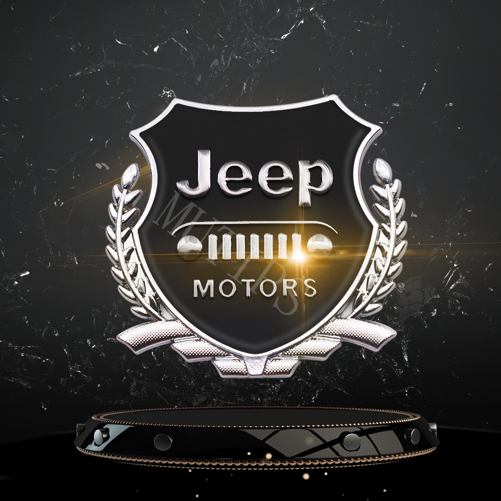 2 Pcs Sticker Emblem Dekorasi Kaca Jendela Mobil Jeep Wrangler jk Cherokee xj Renegade Compass 2022 Willys 3D Bahan Metal