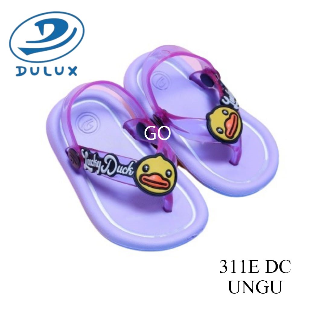 gos DULUX 311E DUCK Sandal Jepit Balita Anak Cewek Tali Belakang Motif Bebek Sandal Jepit Perempuan