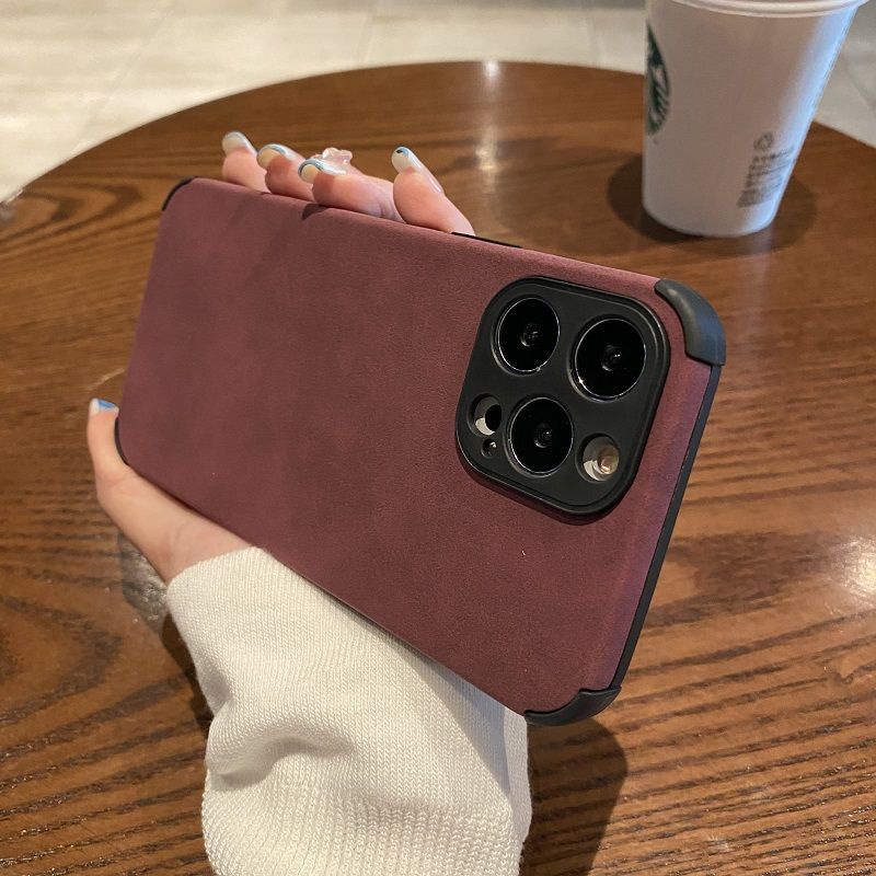 Soft Case Bahan Suede Tahan Banting Untuk iPhone 12 11 Pro X XS MAX XR 7 8 Plus