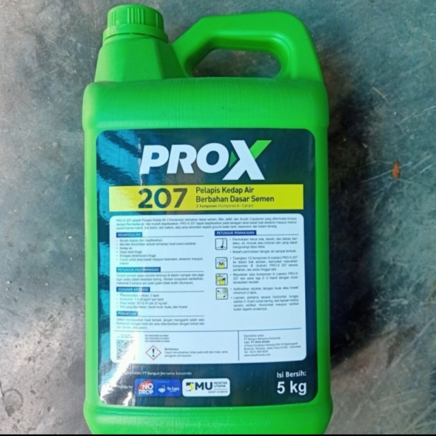 Semen Kedap Air 2 Komponen ProX Pro x 207 Nodrop No Drop Mu Sika 107 Mortar Semen Kedap Air Waterproofing