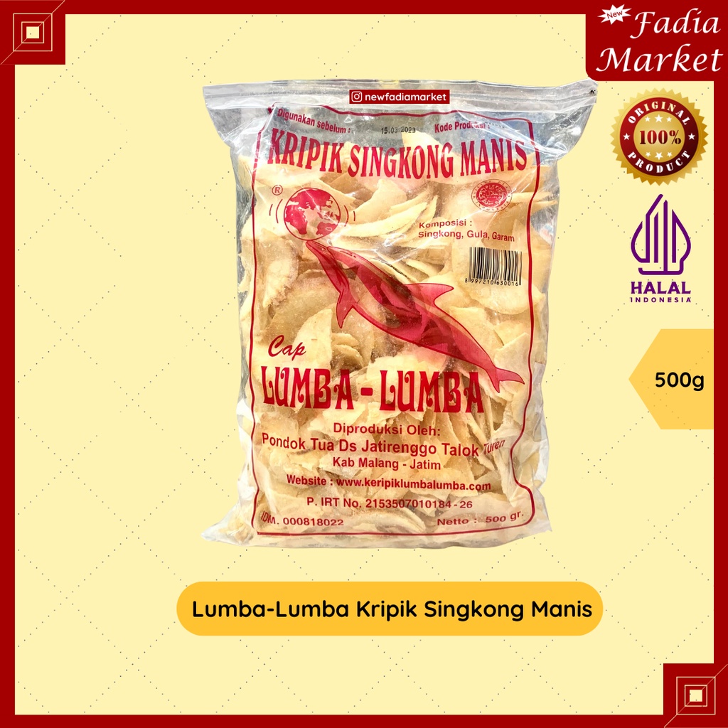 

Lumba Lumba Kripik Pohong Singkong Manis 500g