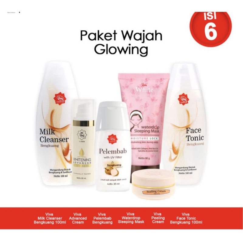 Viva Skincare paket wajah glowing dan whitening