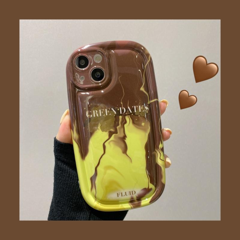 Case Glossy Motif Morandi Smudge Untuk iPhone 12 13 11 Pro Max X Xs Max Xr hhje