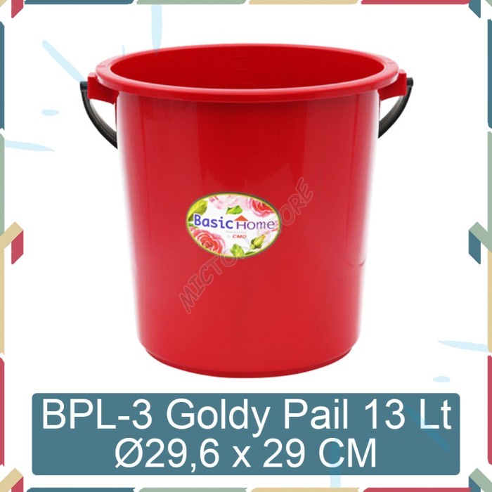 MICTON Lion Star Basic Home BPL-3 Goldy Pail 13 Liter Ember Plastik 2