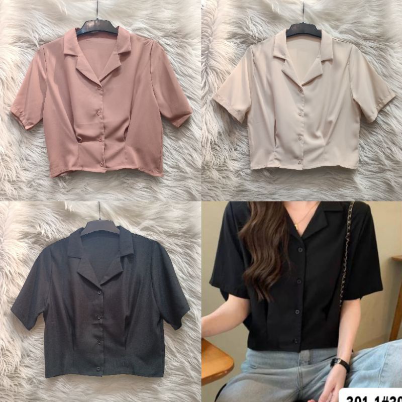 [ KEMEJA KOREA CROP]