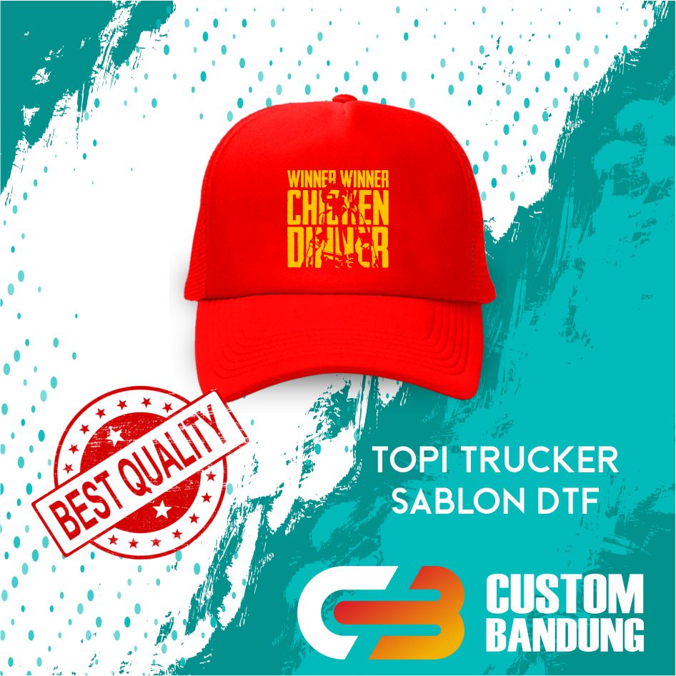 Topi Trucker PUBG 3   Pria Wanita Topi Jaring Aura Jala Trucker Cap Bisa Tulis Nama Bisa COD Original High Premium Quality