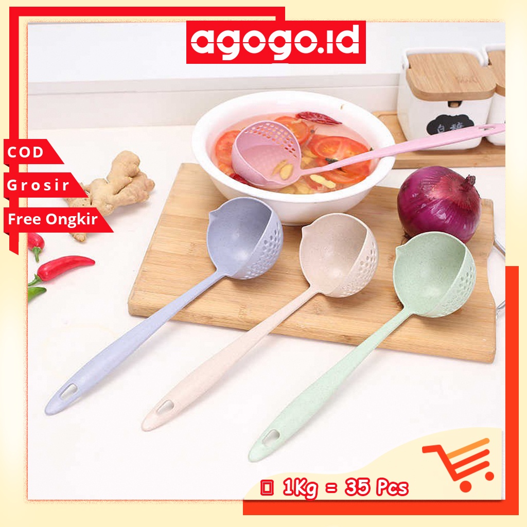 AGG - 268 Centong Sayur 2in1 / Sendok Sayur Saringan / Centong Sayur Sup Multifungsi / Peniris Kuah Sop