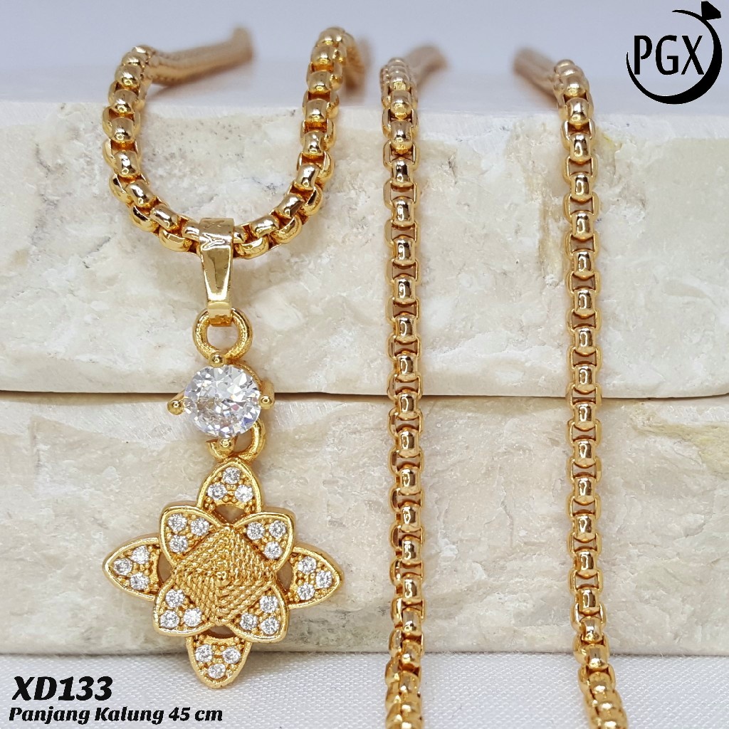 PGX Kalung Wanita Xuping Perhiasan Lapis Emas Aksesoris Fashion Premium - XD133