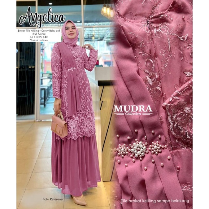 MAXI DRESS ANGELICA BY MUDRA-Dusty