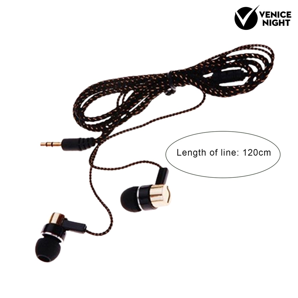 (VNEP) (Berkabel) Headset Earphone In-ear Stereo Noise Reduction Bahan TPE Jack 3.5mm Untuk Asrama