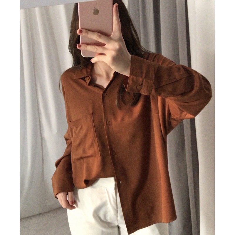 BAFAST - ZFF OOTD Kemeja Perempuan SANDYA / Goldy Longshirt Oversize / Kemeja Casual Wanita / Pakaian Kekinian Remaja Wanita / Kemeja Jumbo Lengan Panjang / Fahsion Ala Korean Style Wanita / Kemeja terlaris / Termurah / Outfit Wanita Kampus