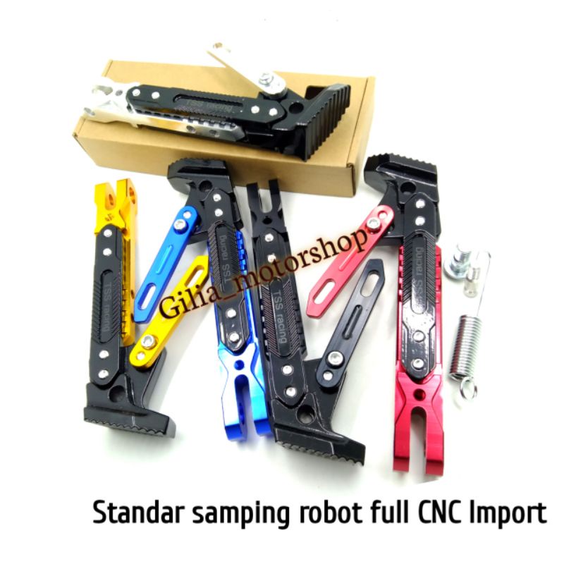 Standar Robot Full Cnc Standar Samping Standar Jagang Samping Robot bisa di stell panjang pendek Universal Scoopy Nmax Mio Beat Pcx