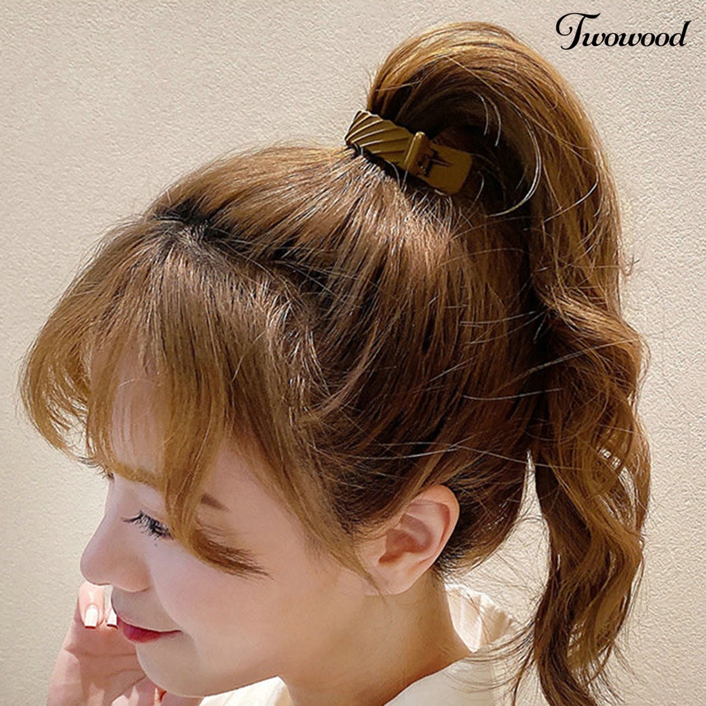 Jepit Rambut Ponytail Anti slip Warna Solid Untuk Wanita