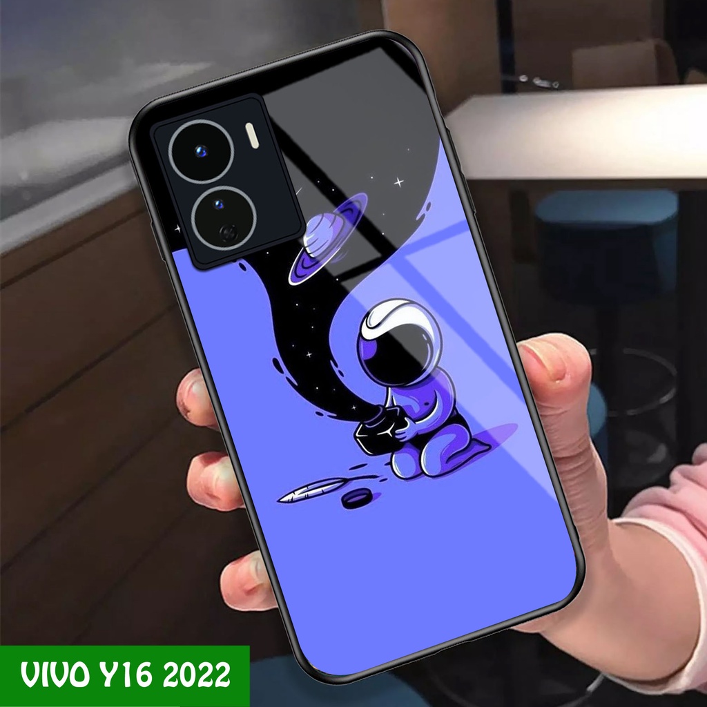 Softcase Glass Vivo Y16 - Case Vivo Y16 - Case Lucu - case Vivo Y16 - kesing Vivo Y16 - softcase Viv