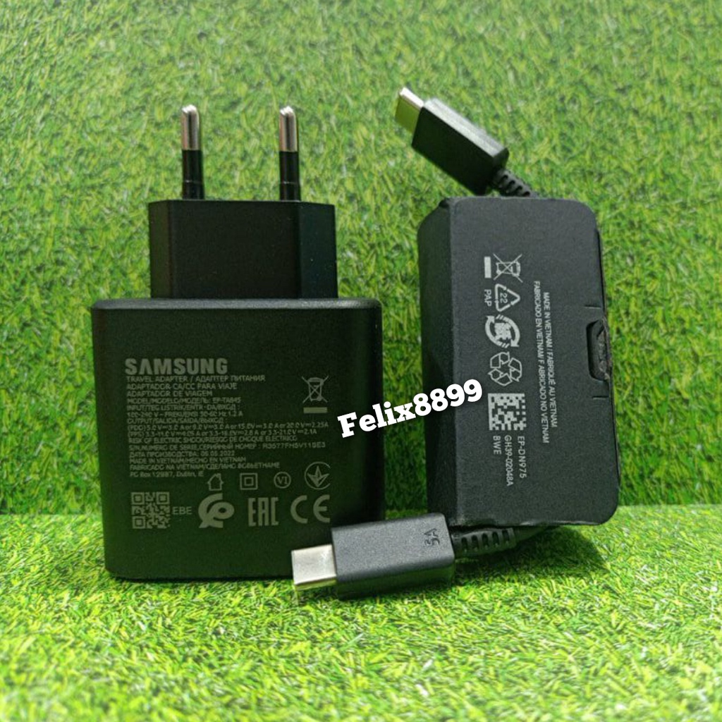 Charger Samsung Galaxy A70 A80 A71 A72 A52 M51 M62 S20 S21 S22 Note 10 20 + Ultra 45W 25W Super Fast charging USB Type C To C