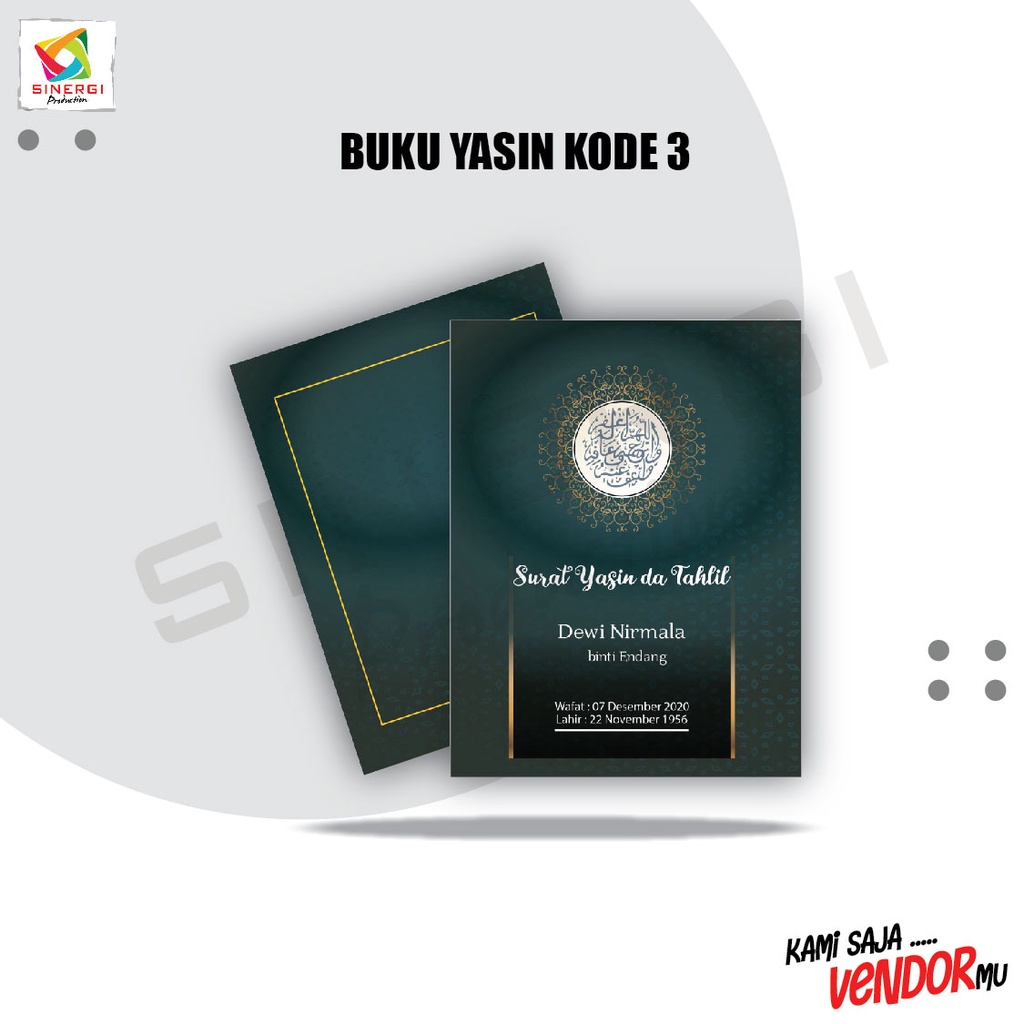 KODE 3 - BUKU YASIN TAHLIL SOFT COVER KEKINIAN ELEGAN