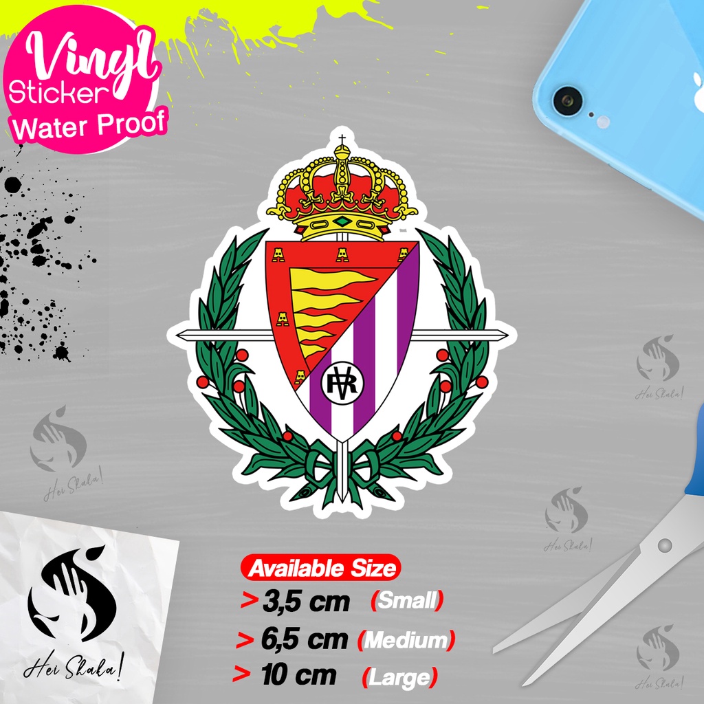 

Stiker Real Valladolid Klub Sepak Bola Liga Spanyol Sticker Logo Satuan Bahan Anti Air