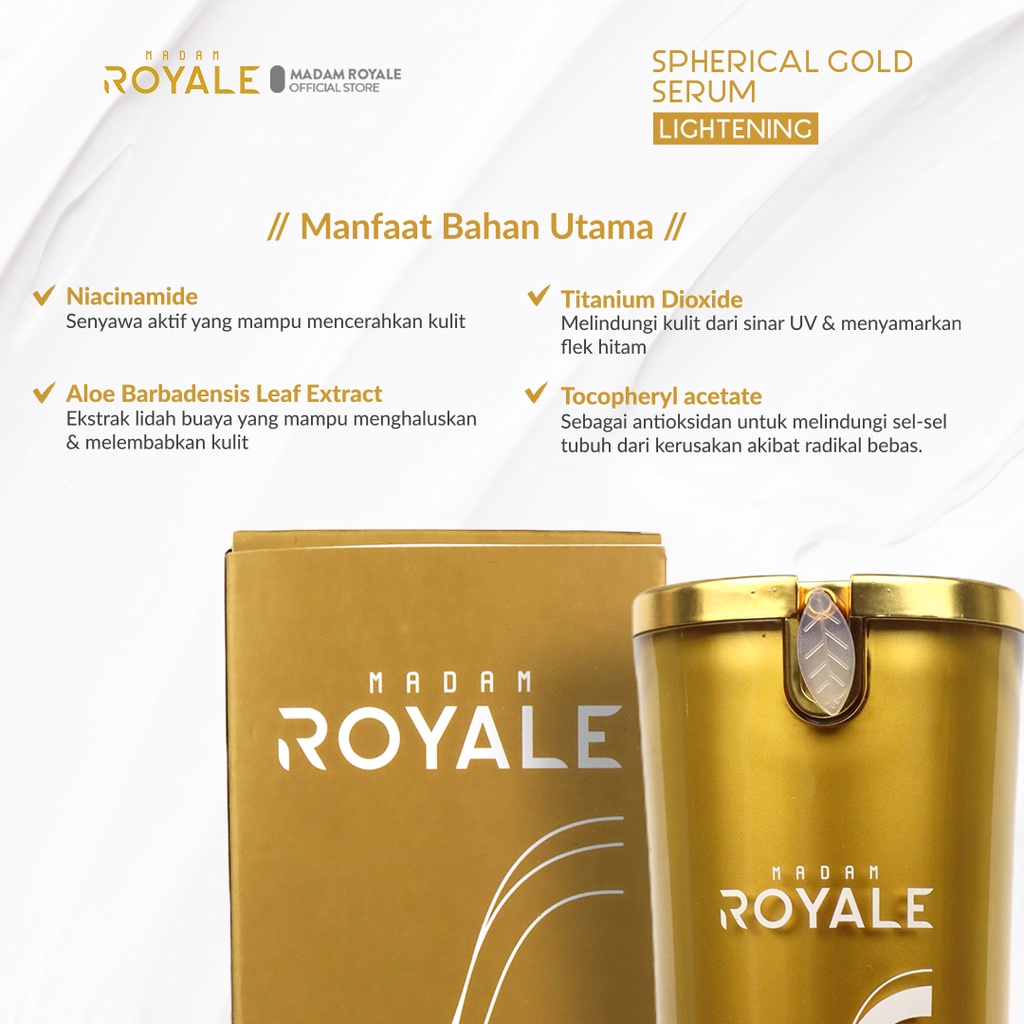 Paket Bundling Madam Royale Day Cream, Night Cream &amp; Spherical Gold Serum (Face Serum)