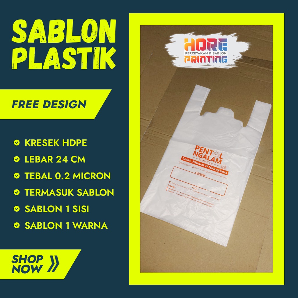 SABLON KRESEK HDPE (LEBAR 28 CM) MURAH MERIAH
