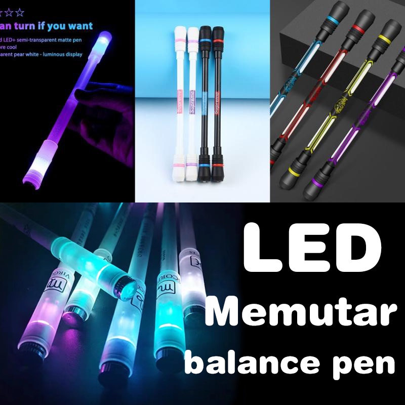 

Spinning Pen Led Light Balance Pen Oily Pen Stressabbau pen Kreative Spinner Spielzeug Fingers Flexible Anti-stress Rotating Pen