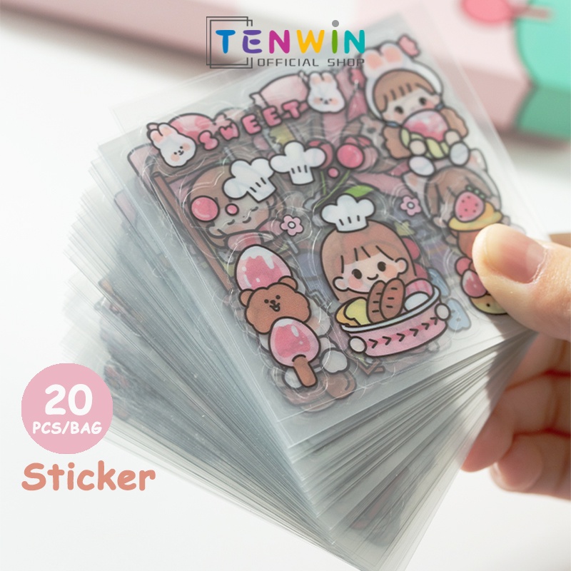 

Cute Sticker 20PCS for student and office-Tenwin