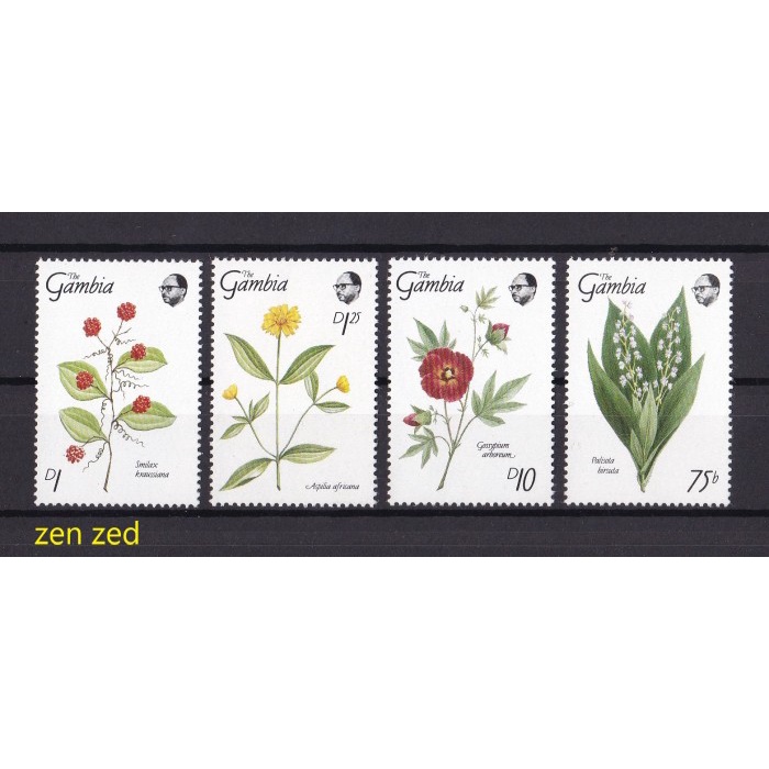 

0378 Perangko Gambia 1989 Medicinal Plants 4v Mnh