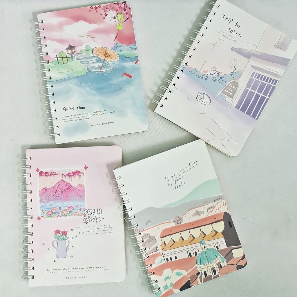 Jual Sos Buku Tulis Spiral A Biasa Cover Karton Buku Spiral Catatan Note Book Notebook