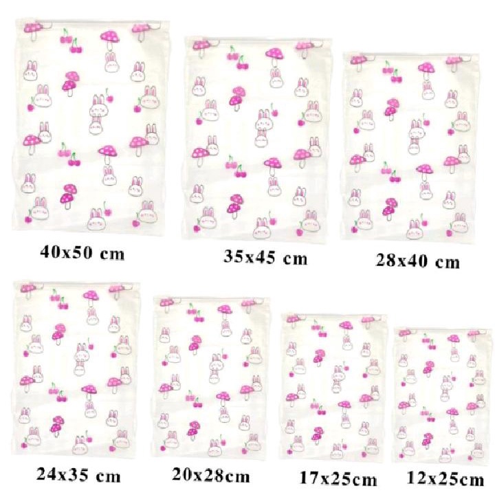 Travel Zipper Pouch Organizer - Kantong Plastik Pouch Zipper Bag Transparan Motif / Matte Tebal - Plastik Organizer Pouch Travel - Plastik Klip Organizer - Tas Penyimpanan Alat Mandi Make Up Travel