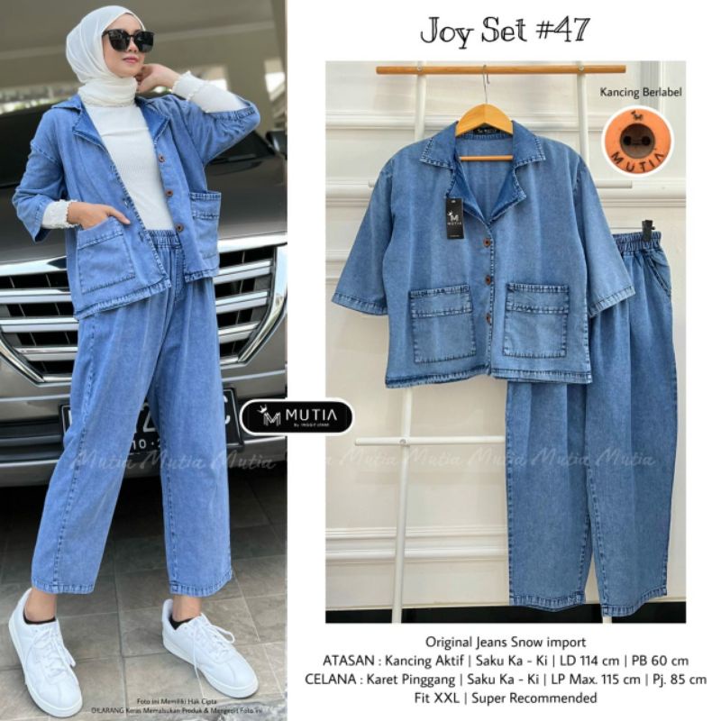 JOY SET/SETELAN ORIGINAL MUTIA [Joy Set #14#25#44#46#47#48] • Setelan Jeans Import