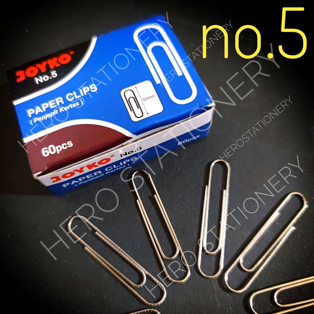 

Joyko paper clip klip kertas metal no. 5 jumbo
