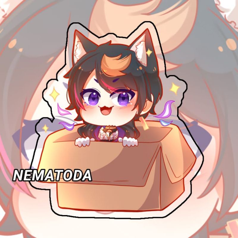 Gantungan Kunci Nijisanji Luxiem Shu Yamino - Keychain Vtuber Luxiem Nijisanji Shu Yamino