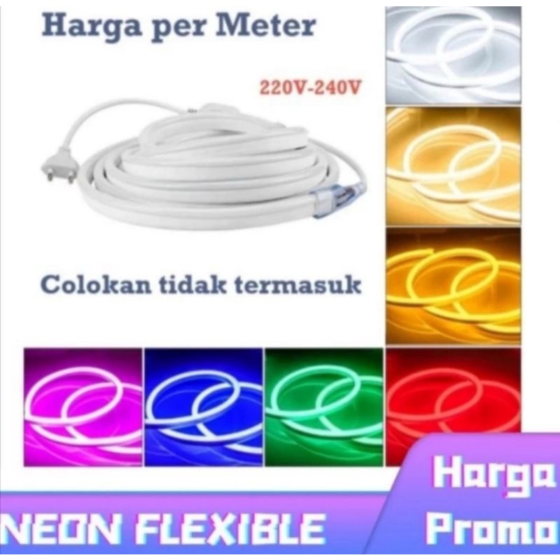 Lampu led NEON FLEX SELANG 220V HARGA METERAN neon flexibel outdoor