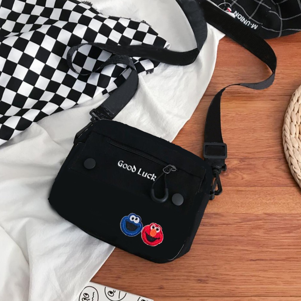 Tas selempang wanita elmo 2021 slimbag kekinian ala korea bisa cod tas slempang bahu wanita