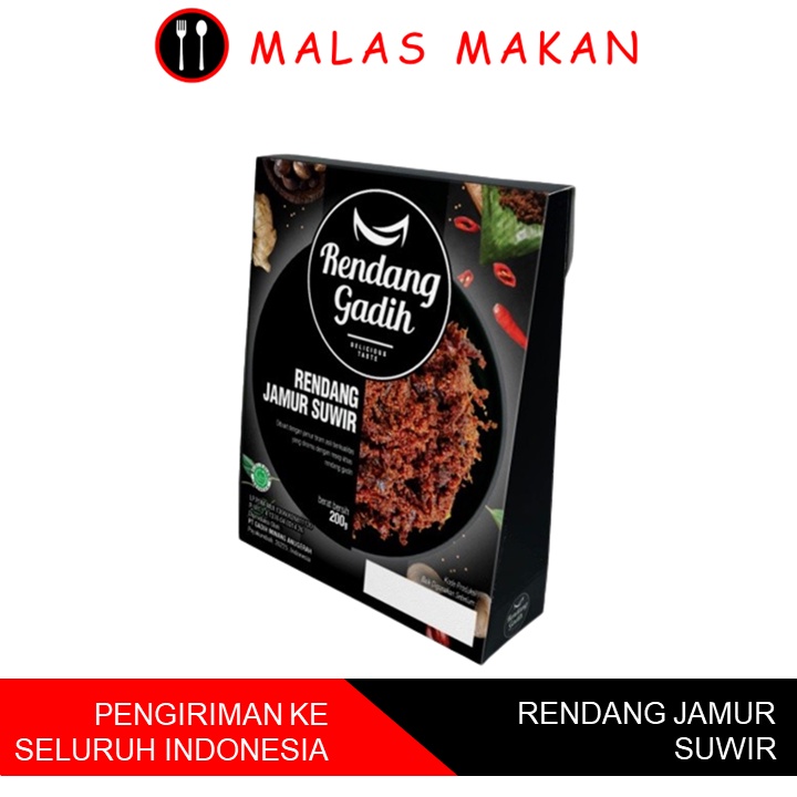 

Rendang Jamur Suir Suwir Rendang Gadih