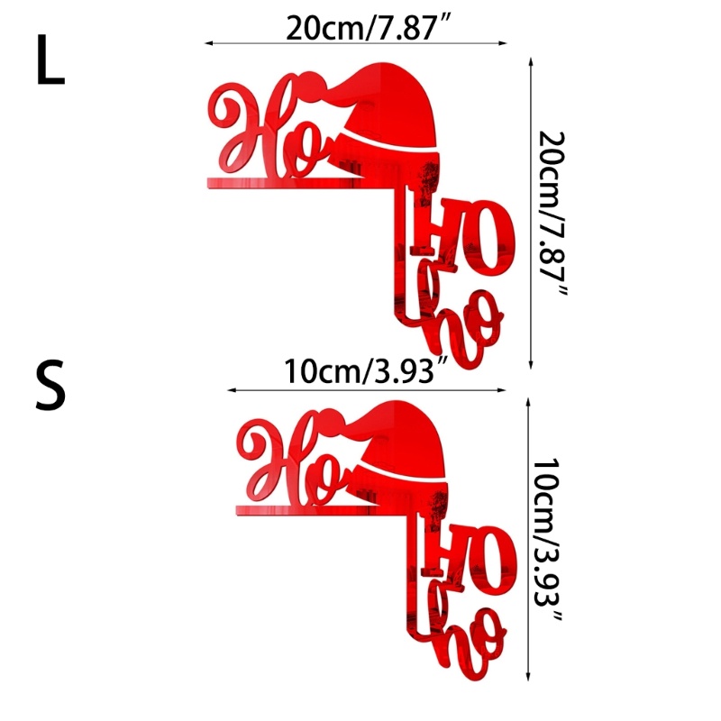 Zzz 4pcs / set Stiker Dinding Desain Topi Santa Claus 3D Dapat Dilepas