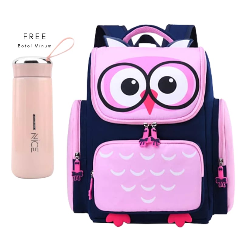 OWL - Tas Ransel Backpack korea fashion lucu  / Ransel sekolah anak tk sd smp / ransel karakter anak