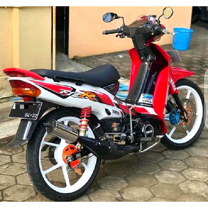 Sticker Lis Striping  Yamaha Fizr F1z R Fiz R Tahun 2001 Merah Putih