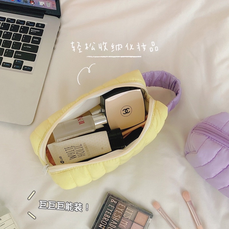 KOTAK PENSIL LEMBUT WARNA PASTEL BANTAL BULU/ KOREAN PREMIUM PENCIL CASE / MAKEUP POUCH/ TRAVEL POUCH