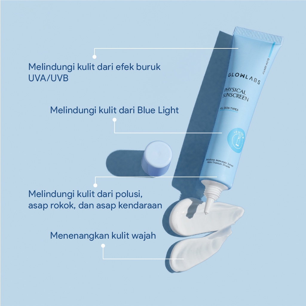 GLOWLABS Physical Sunscreen 30gr - Sunscreen Wajah Anti Sinar UV