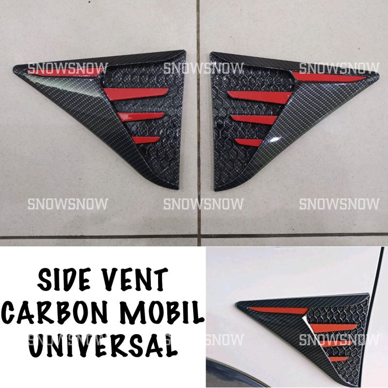 Side Vent Air Flow Samping Rush Terios Calya Sigra Fortuner Innova Carbon List Merah