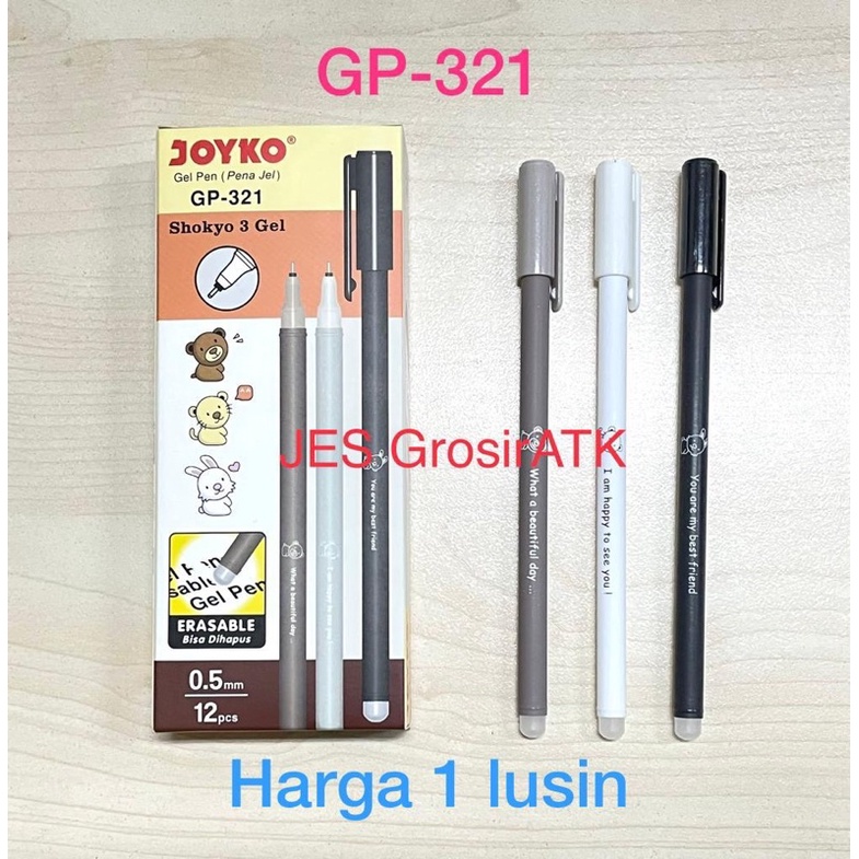 

Pulpen Bisa Dihapus Joyko Eraseable GP-321/GP-322/GP-333/GP-334/dan tipe lainnya(12 pcs)
