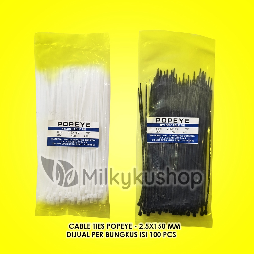 CABLE TIES NYLON STANDARD 2.5 X 150 MM KABEL TIS