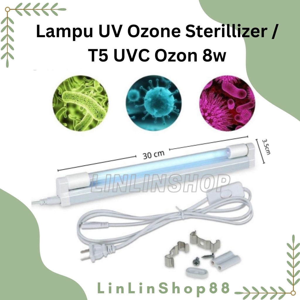 Lampu UV Ozone Sterillizer / T5 UVC Ozon 8w