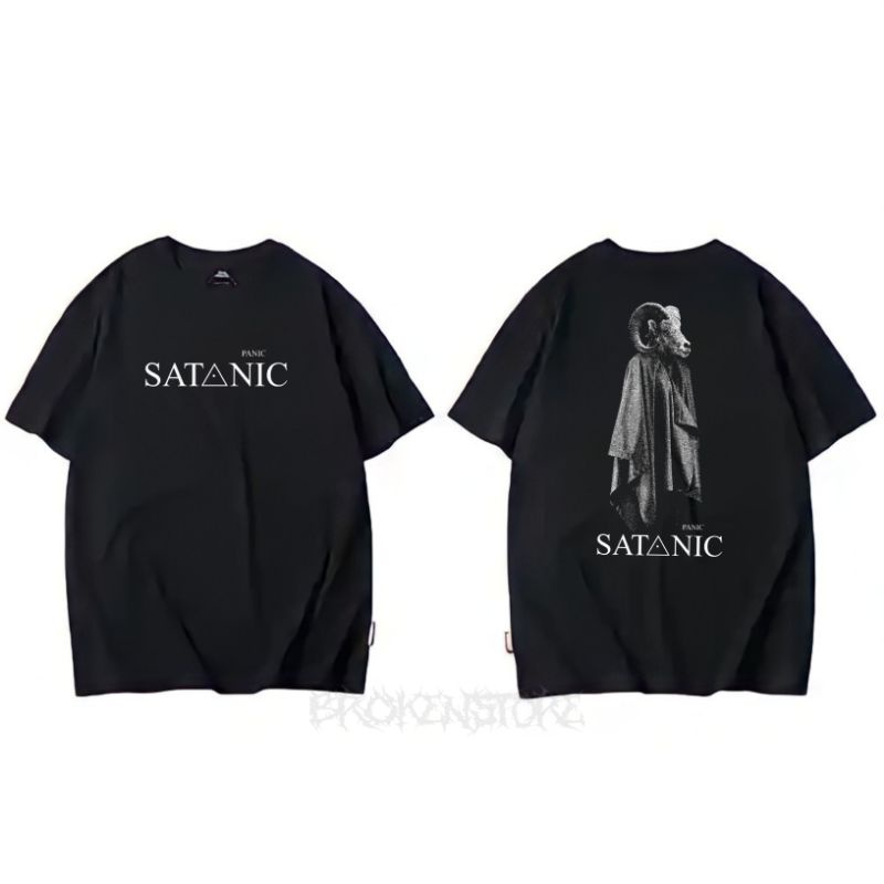 Kaos T-shirt panik satanic - Kaos satanic original premium distro