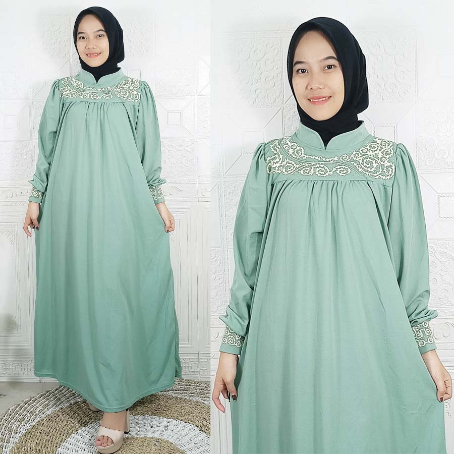 GAMIS HAJRAH SAFITRI CERUTY BABYDOLL DRESS CANTIK GL FASHION