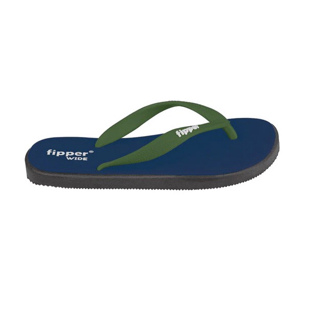 Sandal Fipper Wide Blue Dark Grey Dark Green Army Original