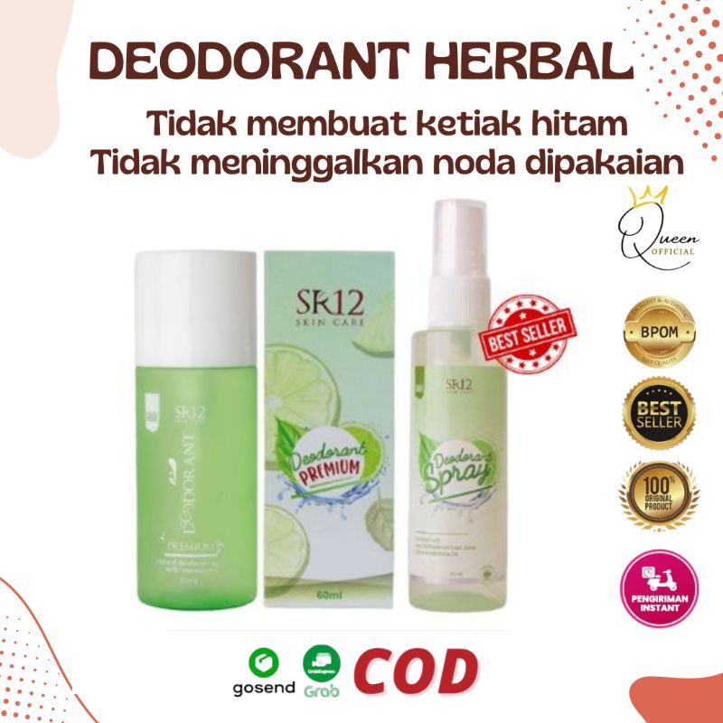 DEODORANT SPRAY TAWAS SR12 HERBAL / AMPUH PENGHILANG BAU BADAN PERMANEN / PEMUTIH KETIAK BPOM