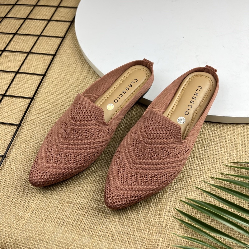 MARASYAFFA - SEPATU FLAT RAJUT WANITA IMPORT SF55