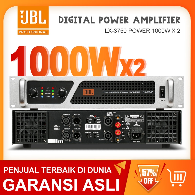 NEW BAXS LX-3750 Audio Amplifier 2 Channel 4 Euro 8 Euro Daya Tinggi Profesional Subwoofer Amplifier Konser 1000 w