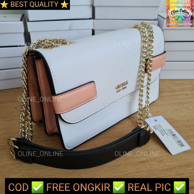 (WODB) tas atene convertible bag shoulder dan crossbody bag logo black logo brown multi white brown pink beige black logo black selempang wanita fashion gb fesyen glosir kekinian gs 6 warna trending